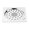 Plain Neon Square Flat Cut Floor Drain (5 x 5 inches) with Hinged Grating Top and Hole
