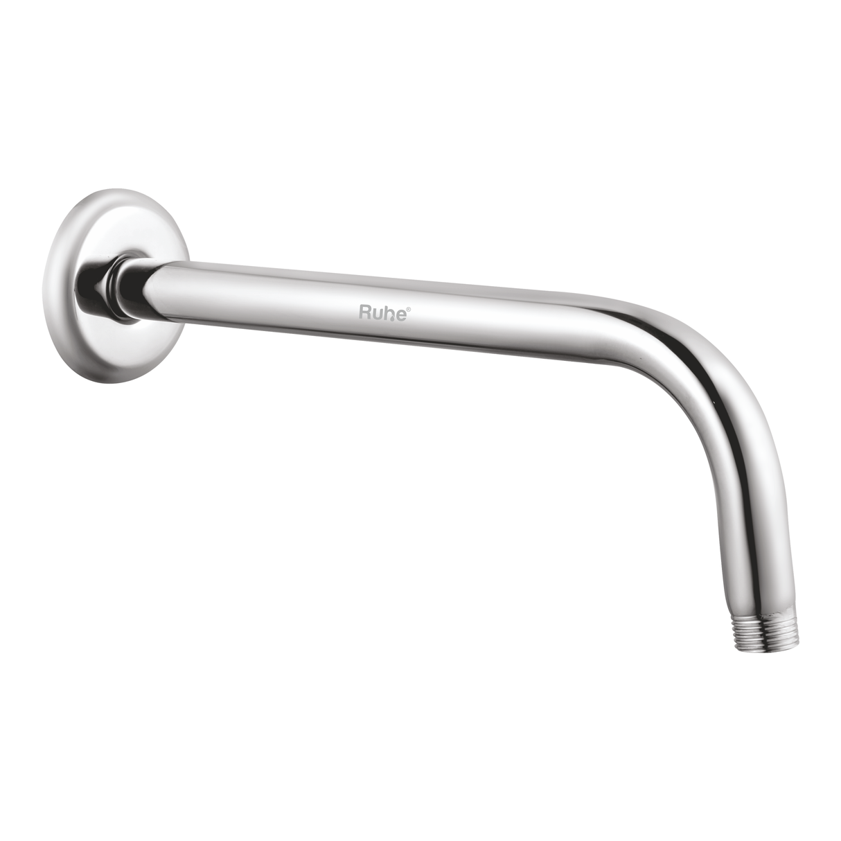 Round Full Bend Shower Arm (24 Inches) with Flange - by Ruhe