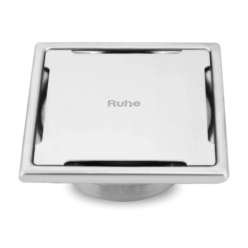 Diamond Square 304-Grade Floor Drain with Collar & Cockroach Trap (5 x 5 Inches) - by Ruhe