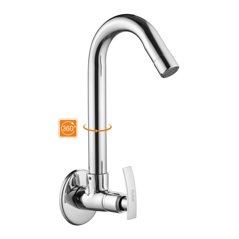 Clarion Brass Kitchen Sink Tap with Round Swivel Spout - by Ruhe