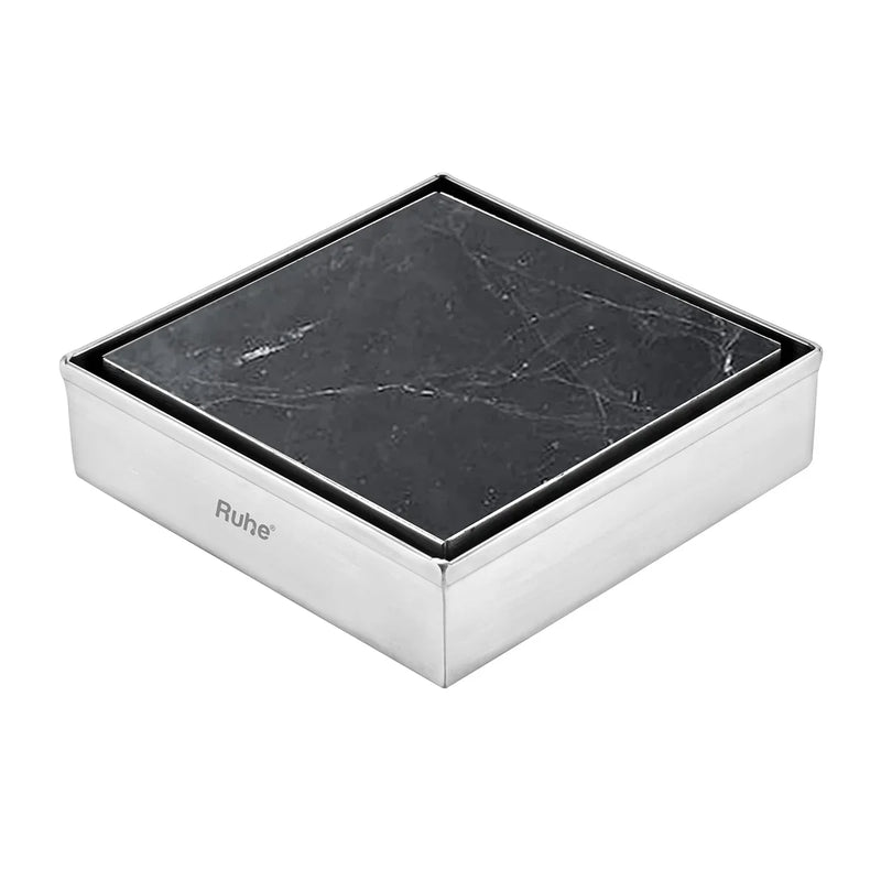 Marble-Insert Shower Drain Channel (5 x 5 Inches)