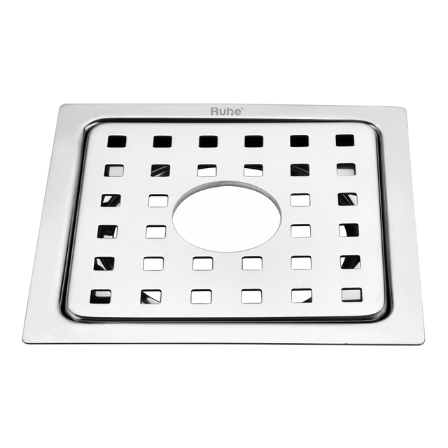 Check Floor Drain Square Flat Cut (6 x 6 Inches) with Hole