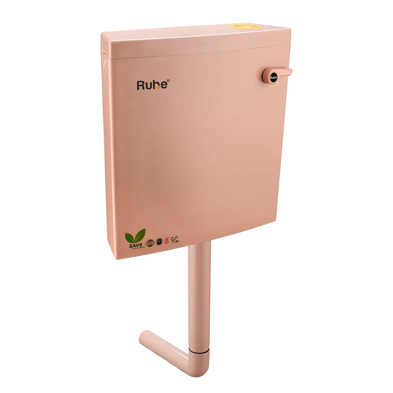 Flushing Wall Hung Cistern 8.5 Ltr. (Pink) - by Ruhe