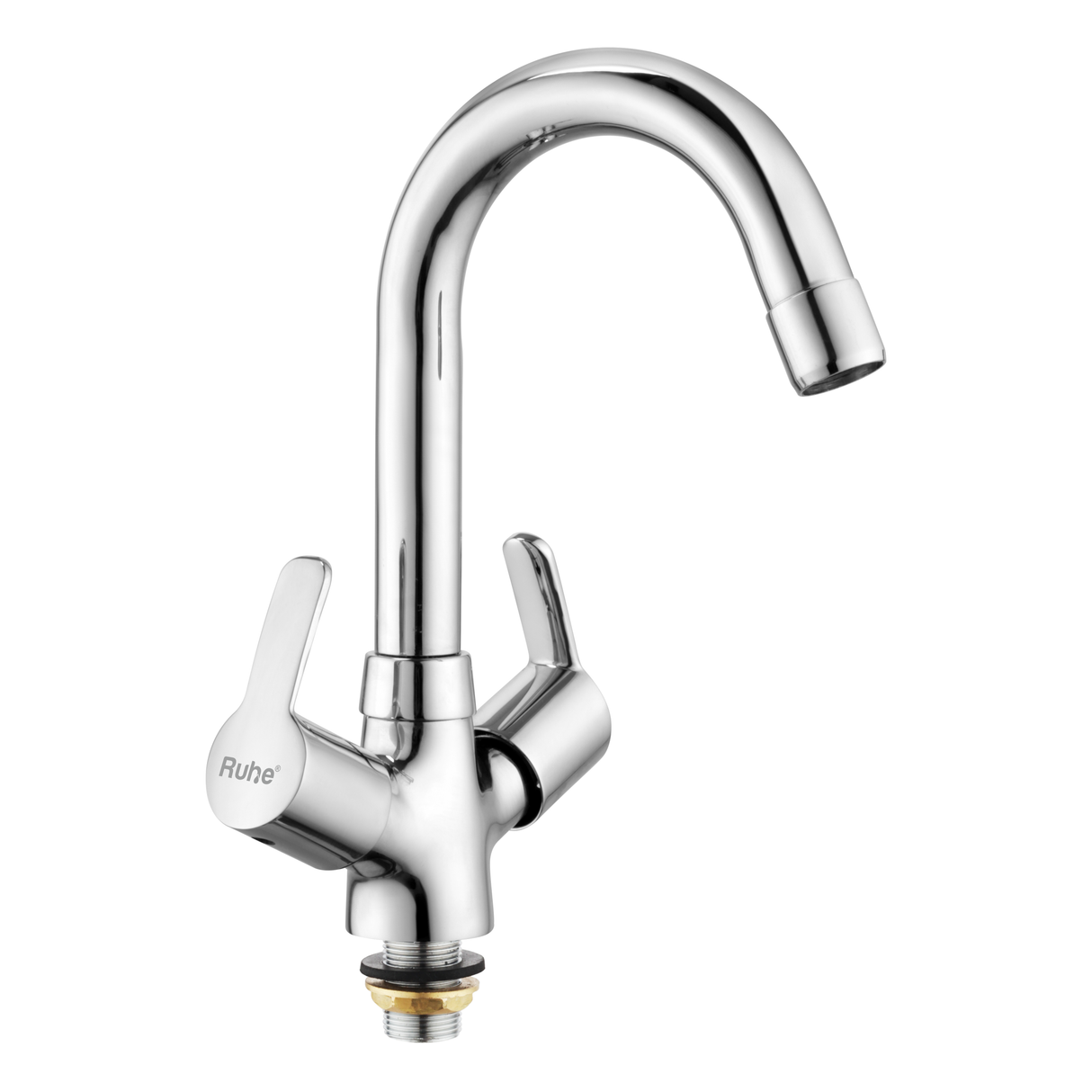 Rica Centre Hole Basin Mixer with Medium (15 inches) Round Swivel Spout Faucet