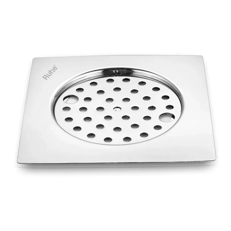 Plain Neon Square Flat Cut Floor Drain (6 x 6 inches) with Lock - by Ruhe