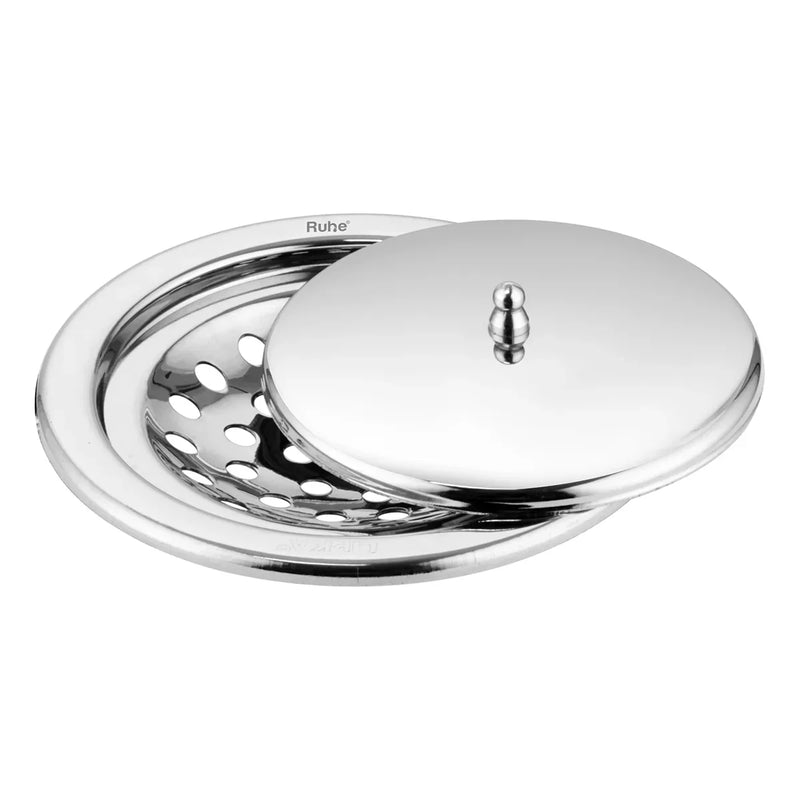 Saturn Round Floor Drain (5 Inches) with Lid - by Ruhe