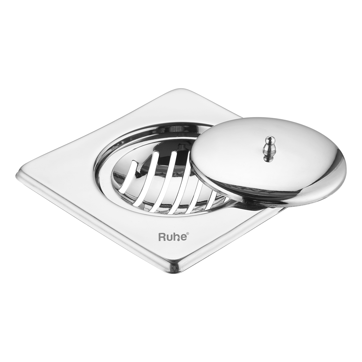 Saturn Classic Jali Square Floor Drain (6 x 6 Inches) with Lid - by Ruhe®