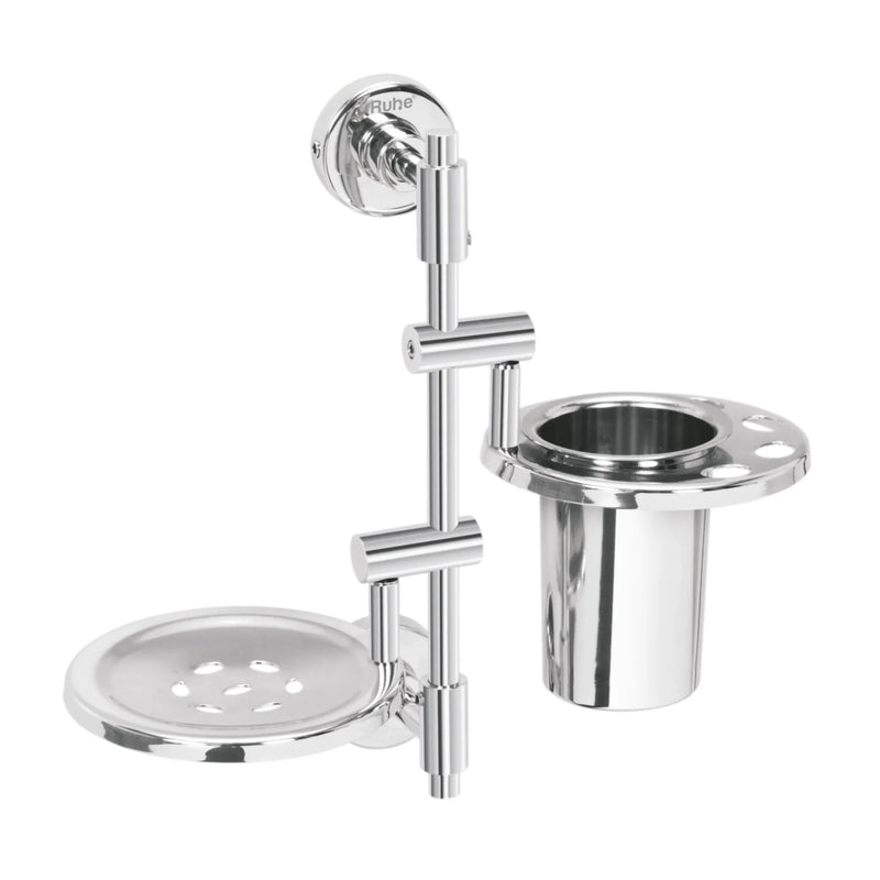 Solar Stainless Steel Soap Dish with Tumbler Holder - by Ruhe®