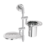 Solar Stainless Steel Soap Dish with Tumbler Holder
