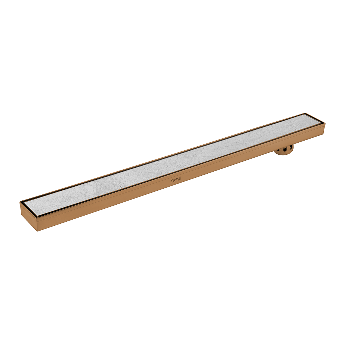 Tile Insert Shower Drain Channel (36 x 3 Inches) ROSE GOLD PVD Coated - by Ruhe®