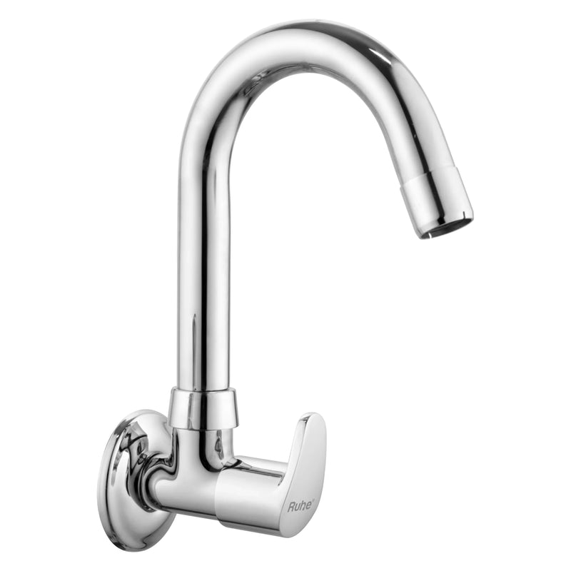 Vela Wall-mount Kitchen Sink Tap with Small Swivel Spout (12") - by Ruhe