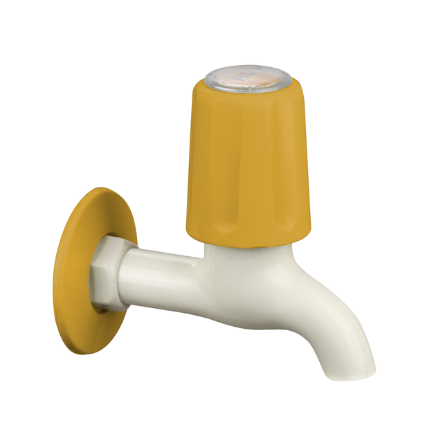 Gold Round PTMT Bib Cock Faucet