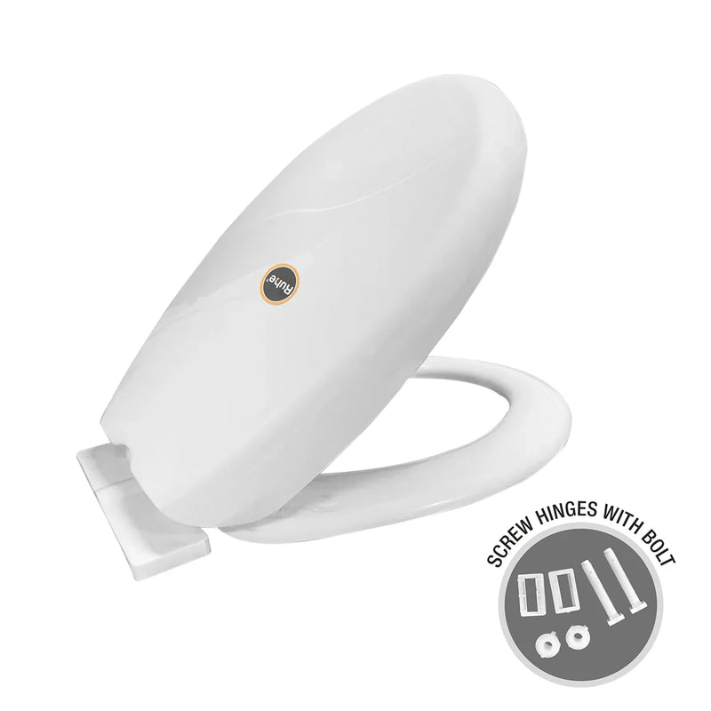 Super Round Toilet Seat Cover (White) - by Ruhe