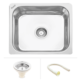 Square Single Bowl Kitchen Sink (22 x 18 x 8 inches)
