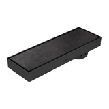 Tile Insert Shower Drain Channel (18 x 4 Inches) Black PVD Coated - by Ruhe®