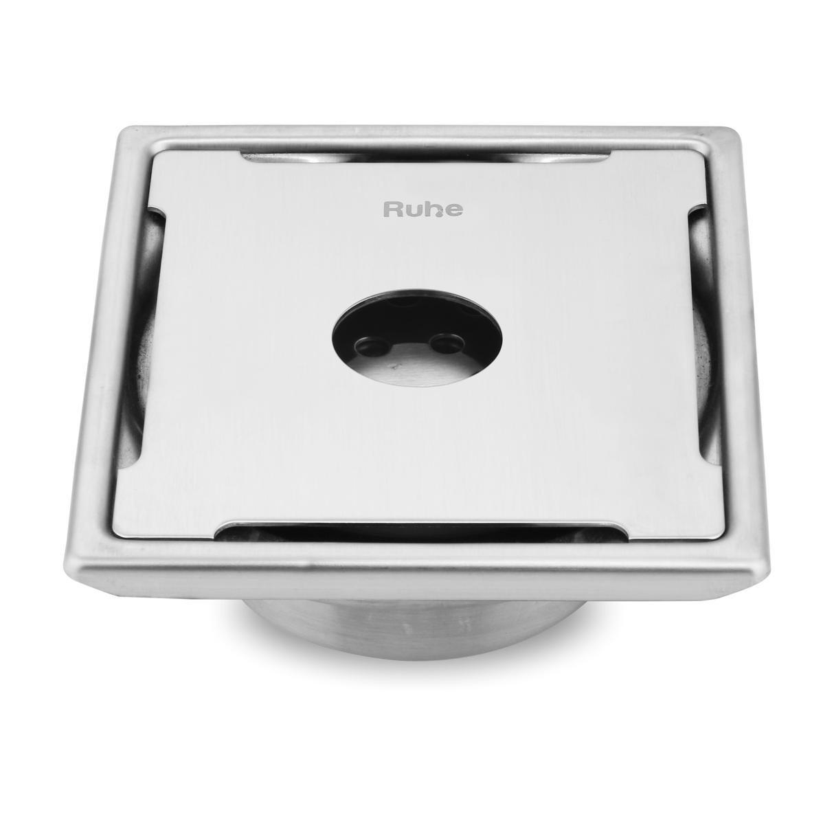 Diamond Square 304-Grade Floor Drain with Collar, Hole & Cockroach Trap (6 x 6 Inches) - by Ruhe