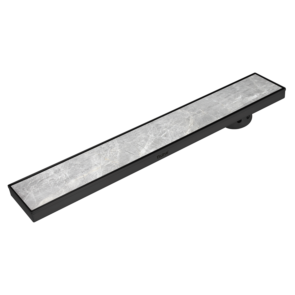 Tile Insert Shower Drain Channel (48 x 4 Inches) Black PVD Coated - by Ruhe®