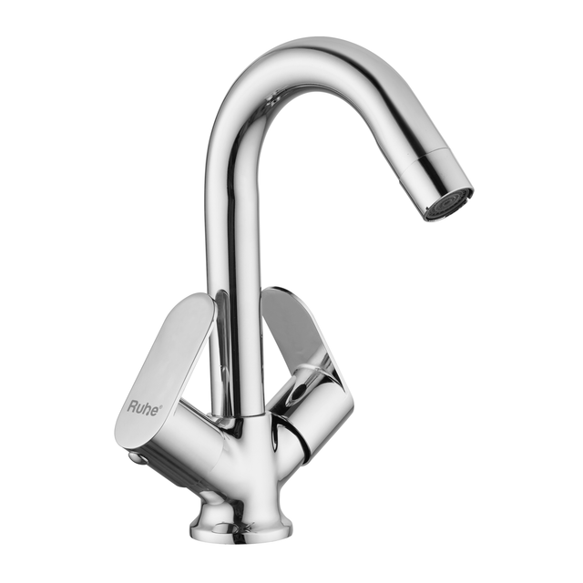 Onyx Centre Hole Basin Mixer with Small (12 inches) Round Swivel Spout Faucet