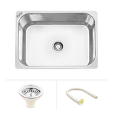 Square Single Bowl (24 x 18 x 9 inches) 304-Grade Kitchen Sink