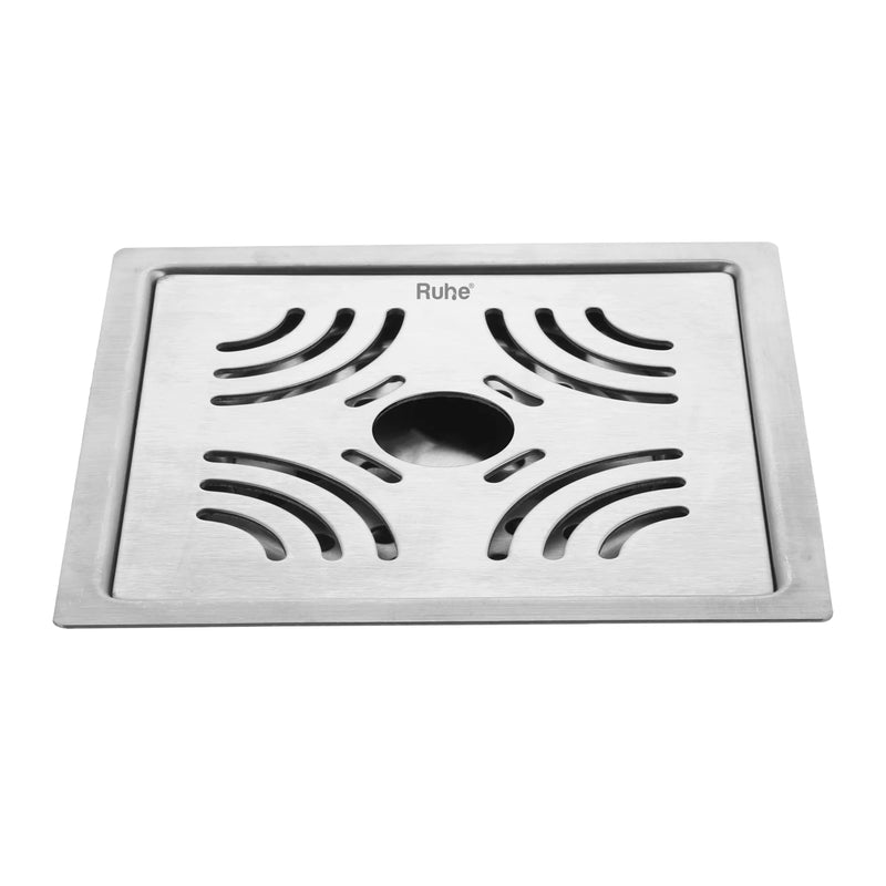 Venus Square Premium Flat Cut Floor Drain (6 x 6 Inches) with Hole - by Ruhe
