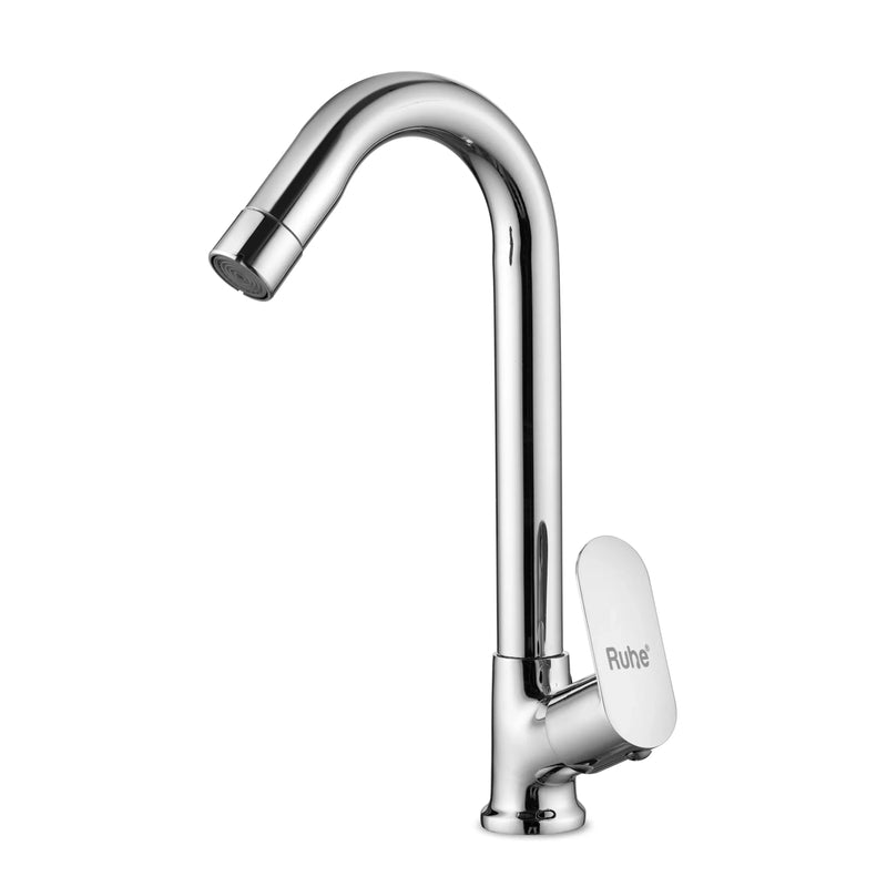 Onyx Swan Neck Brass Faucet with Small (7 inches) Round Swivel Spout - by Ruhe