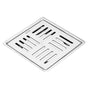 Ruby Square Flat Cut 304-Grade Floor Drain (5 x 5 Inches)