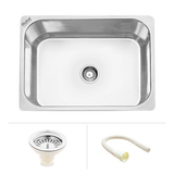 Square Single Bowl 304-Grade Kitchen Sink (26 x 20 x 9 inches)– by Ruhe®