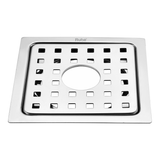 Check Floor Drain Square Flat Cut (5 x 5 Inches) with Hole - by Ruhe®
