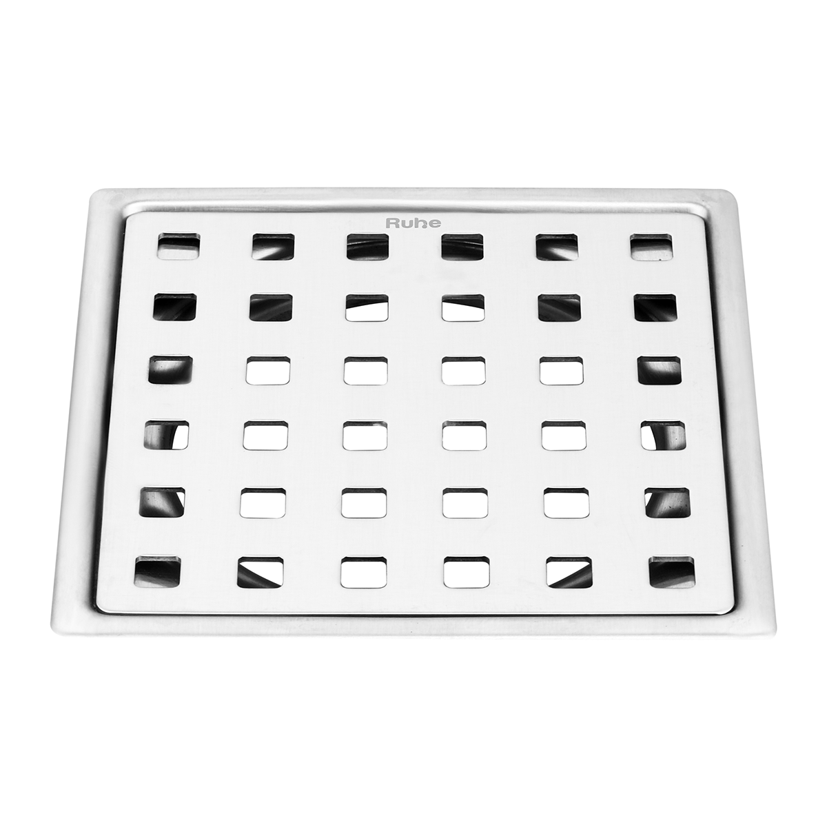 Pearl Square Flat Cut 304-Grade Floor Drain (5 x 5 Inches) 