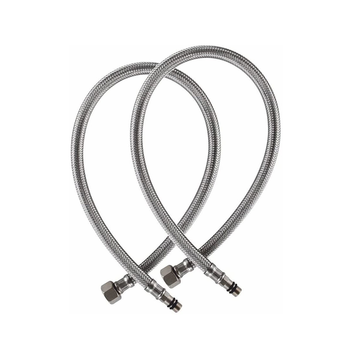 Faucet Connector Mixer Connection Pipe (24 Inches) (Pack of 2)