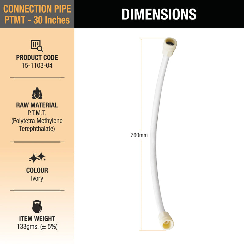 Geyser Connection Pipe PTMT (30 Inches) (Pack of 2) - by Ruhe