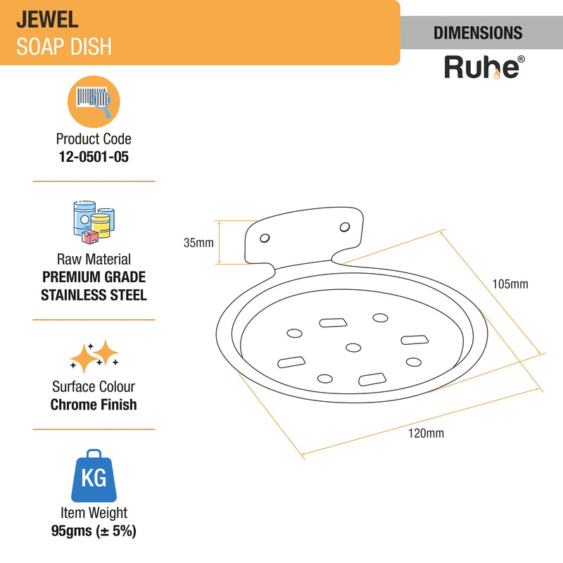 Jewel Stainless Steel Soap Dish - by Ruhe®