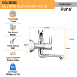 Rica Telephonic Wall Mixer Tap with Crutch - by Ruhe®