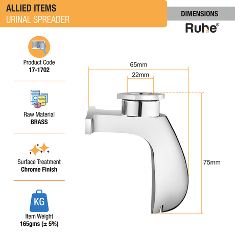 Urinal Spreader dimensions and sizes