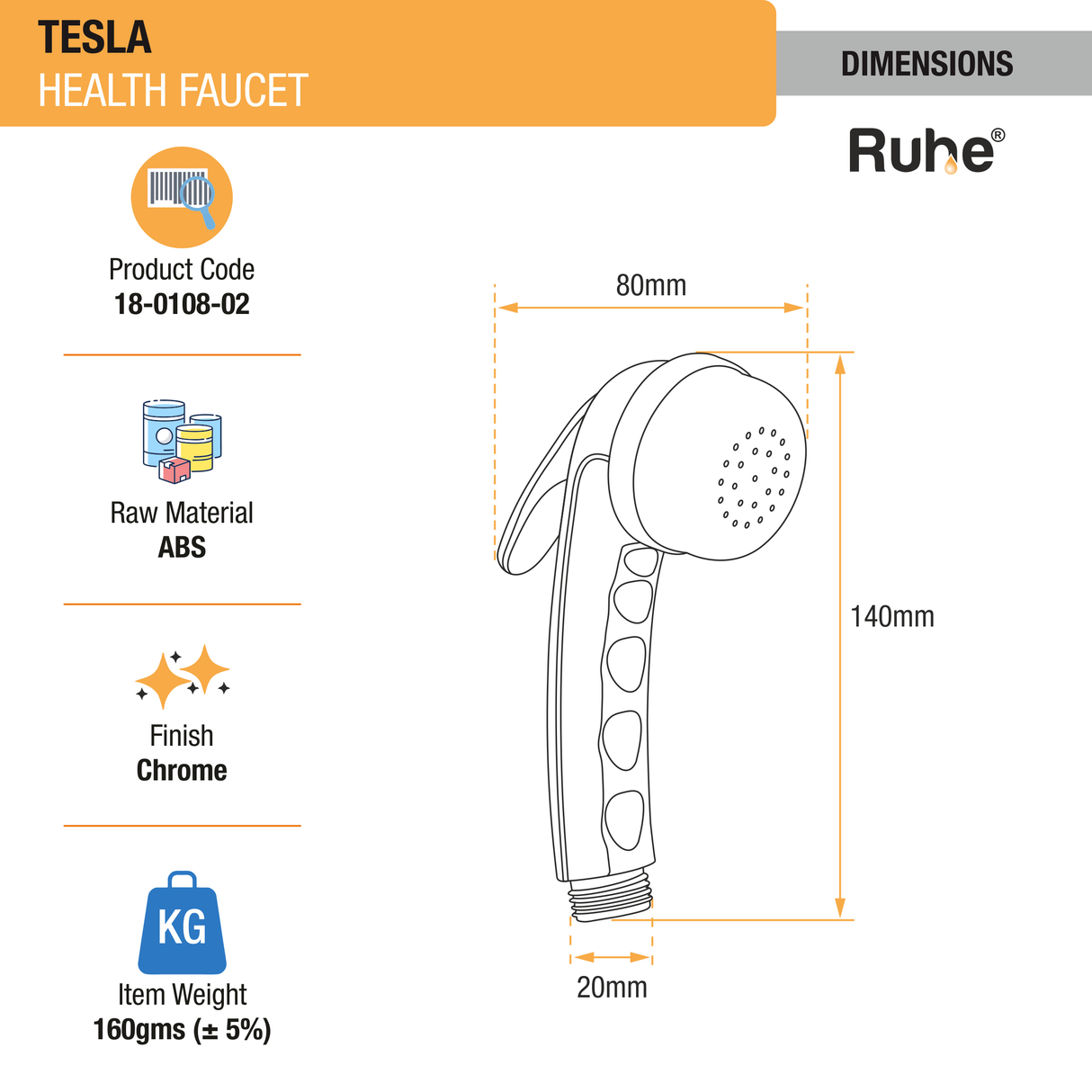 Tesla Health Faucet Gun sizes