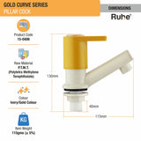 Gold PTMT Pillar Cock Faucet 2