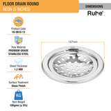 Neon Round Floor Drain (5 Inches) (Pack of 2) - by Ruhe®