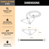 Jet Spray Triangle Nozzle (2 Feet) 2