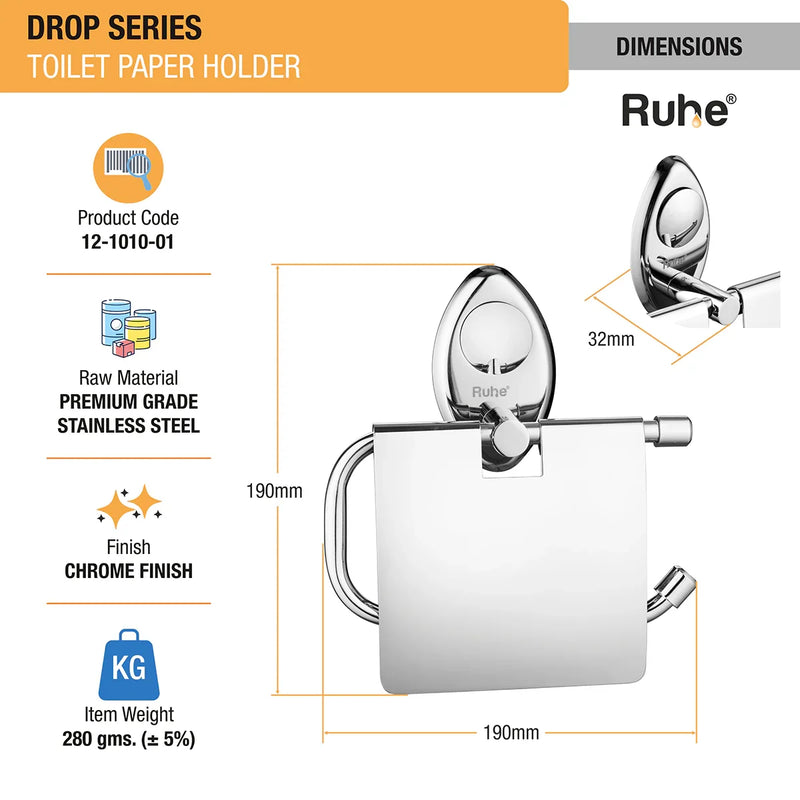 Drop Stainless Steel Paper Holder - by Ruhe®