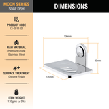 Moon Stainless Steel Soap Dish dimensions and size