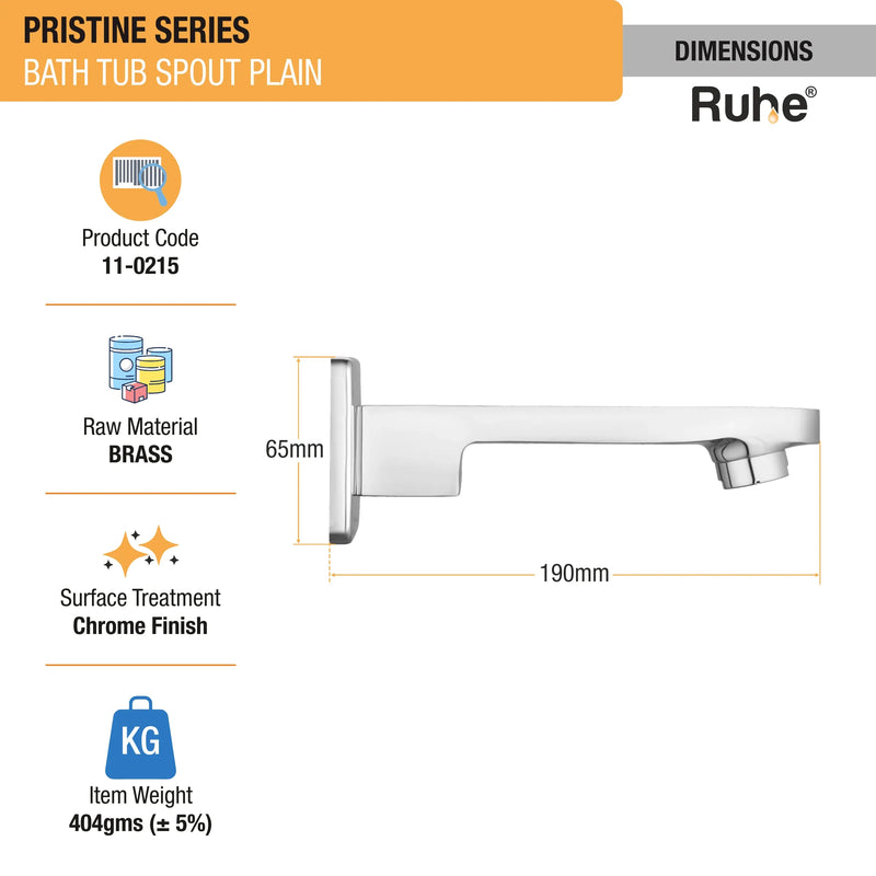 Pristine Plain Bathtub Tap (Only Spout)