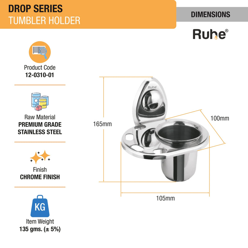 Drop Stainless Steel Tumbler Holder - by Ruhe®