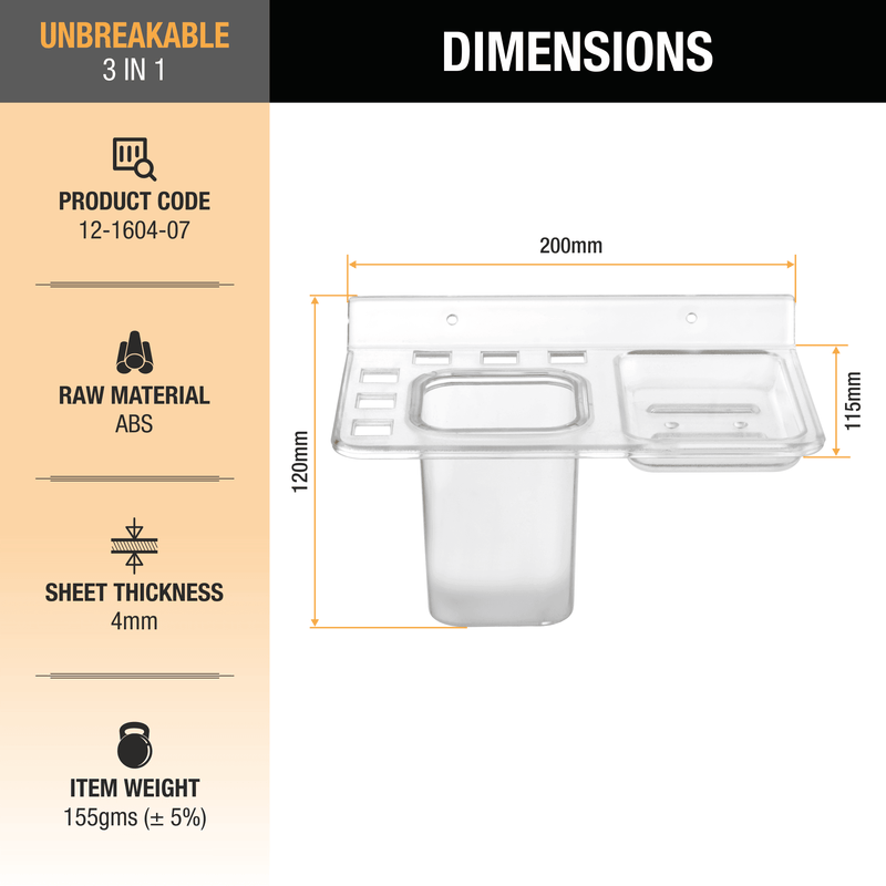 3 in 1 Tumbler, Toothbrush Holder, Soap Dish - by Ruhe
