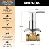 Rica Concealed Stop Faucet (20mm) 2