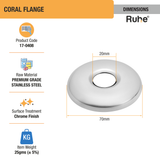 Coral Flange (Pack of 5) dimensions and size