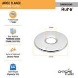 Arise Flange (Chrome Plated) (Pack of 5) dimensions and size