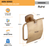 Aura Brass Paper Holder dimensions and size
