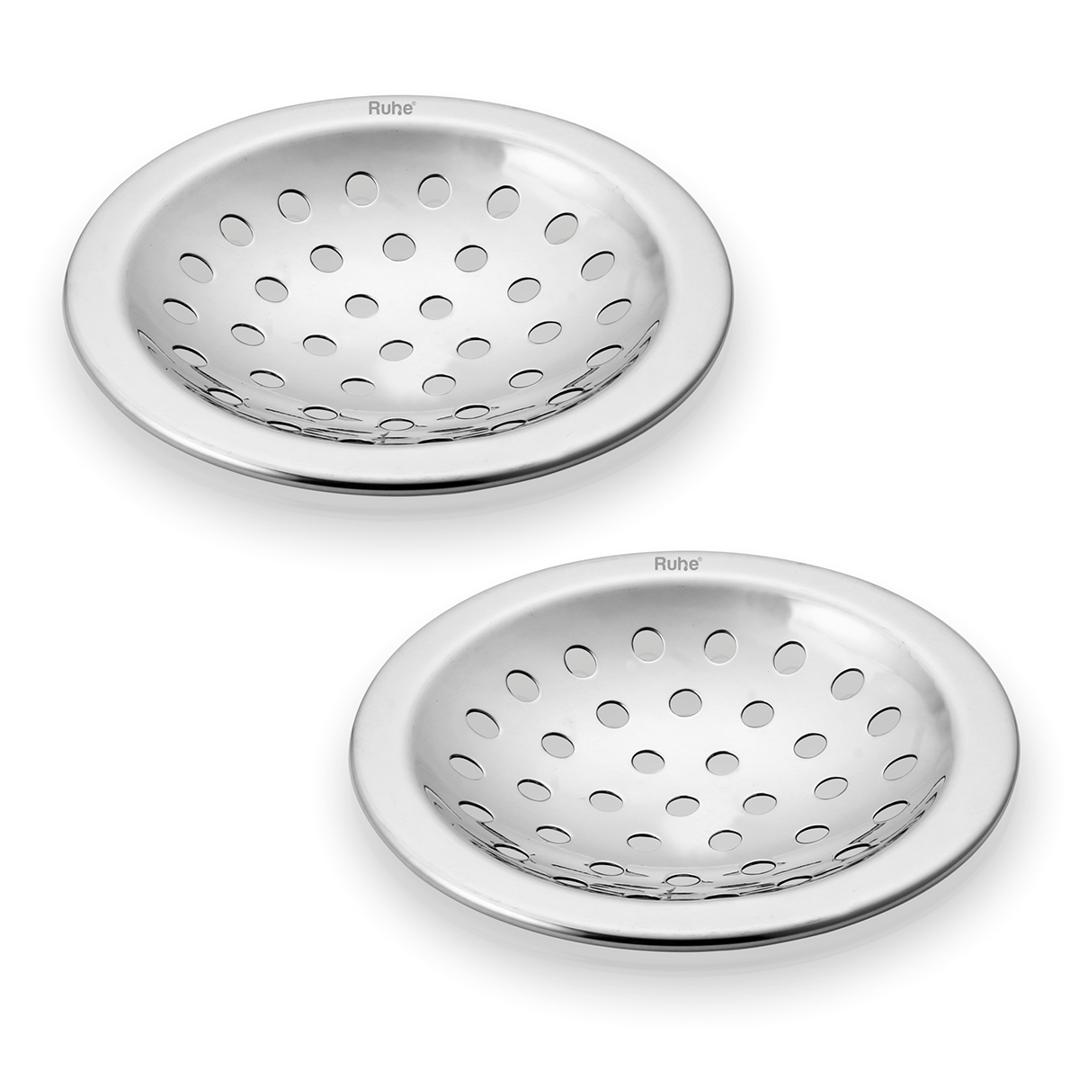 Polka Round with Collar Floor Drain (5 inches) (Pack of 2) - by Ruhe®