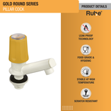 Gold Round PTMT Pillar Cock Faucet details