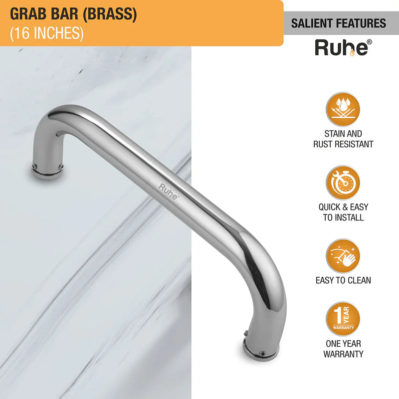 Brass Grab Bar (16 inches) - by Ruhe